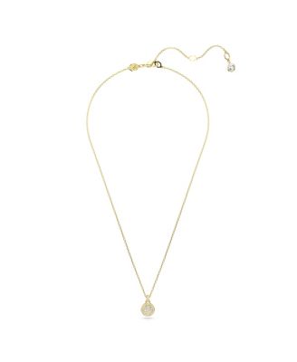 White, Rhodium Plated or Gold-Tone or Rose-Gold Tone Meteora Pendant Necklace
