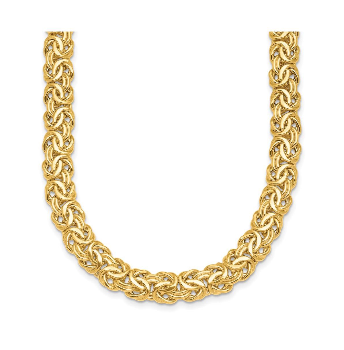 18k Yellow Gold 9Sapphire Byzantine Necklace - Gold