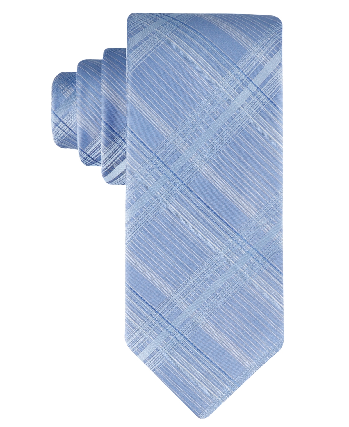 Calvin Klein Men's Briar Plaid Tie In Blue