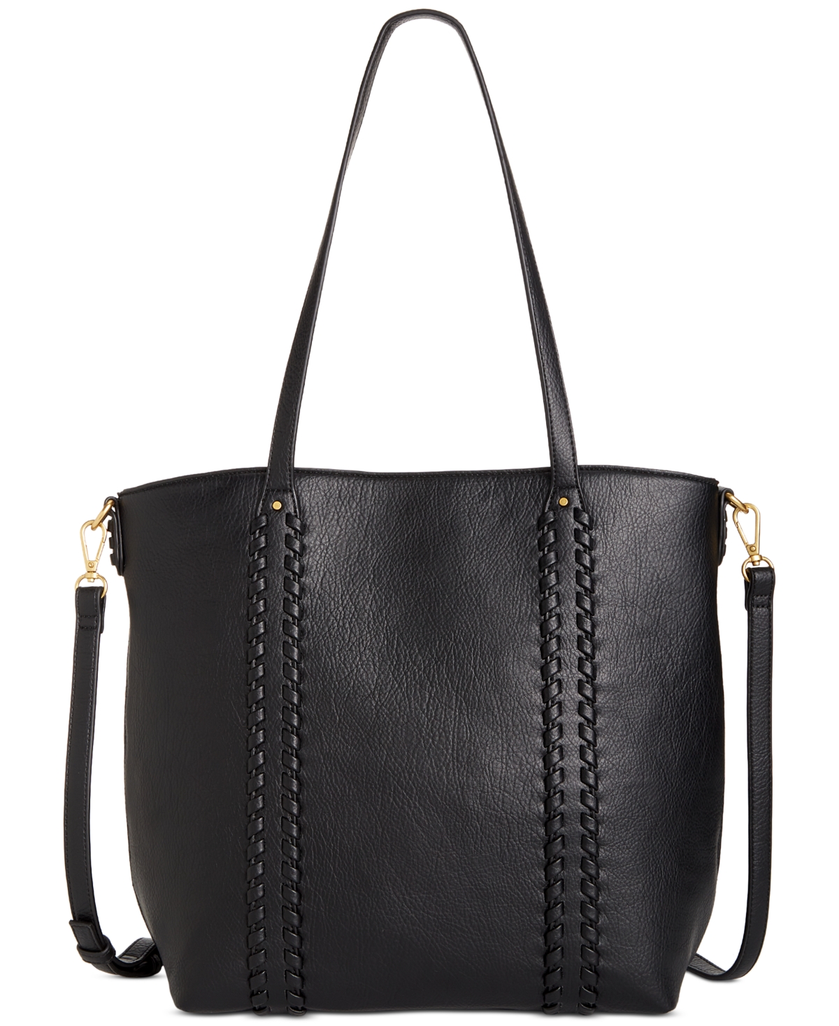 Shop Style & Co Whip-stitch Medium Tote Bag, Created For Macy's In Black