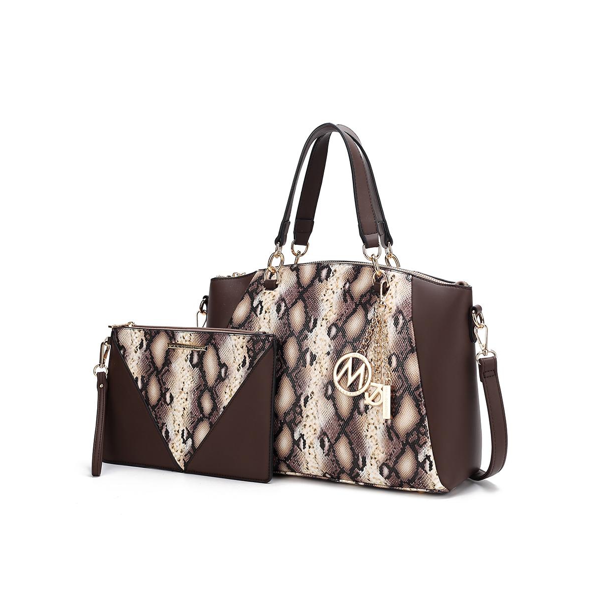 Mkf Collection Addison Snake Embossed Tote Bag with matching Wristlet Pouch by Mia K