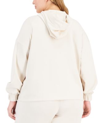 Plus Size Quarter Zip Hooded Sweatshirt, Created for Macy's