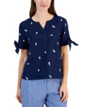 Macys linen tops on sale