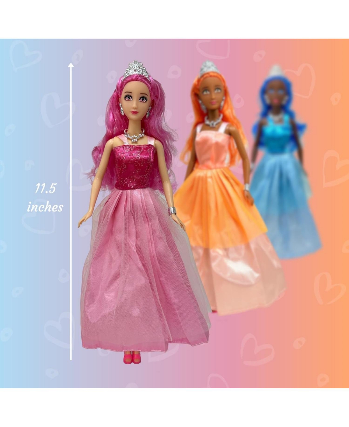 The New York Doll Collection Inch Princess Dolls 3 Pack - Assorted Pre-pack (See Table 9