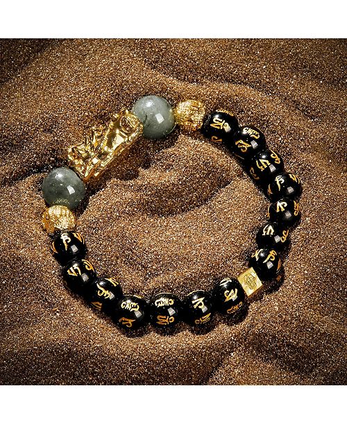alfani Karma and Luck Men's Cleansed Aura - Obsidian Wealth Bracelet Jewelry & Watches