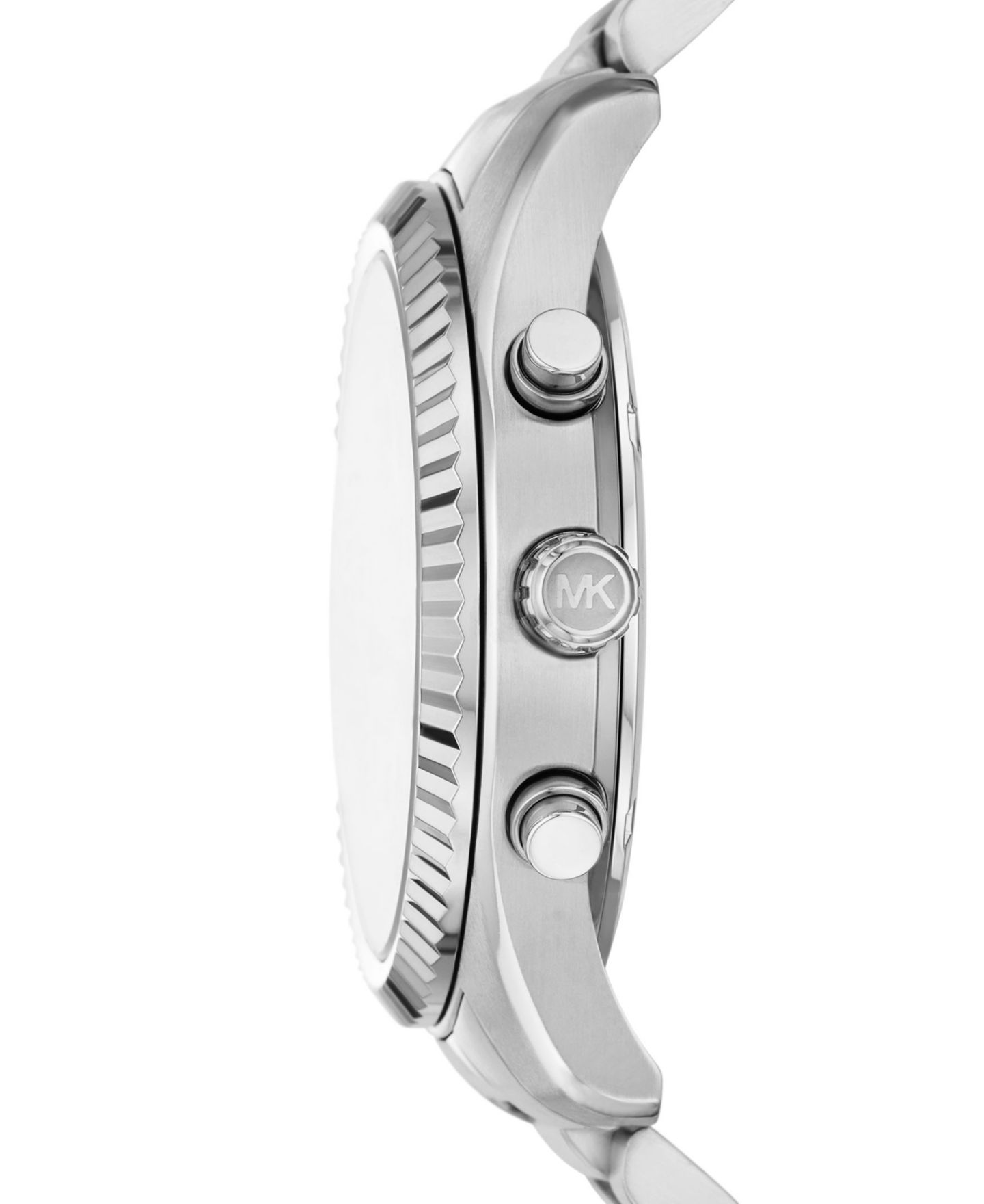Мужские часы Michael Kors Lexington Chronograph Silver-Tone Stainless Steel Watch 44mm — фото 2