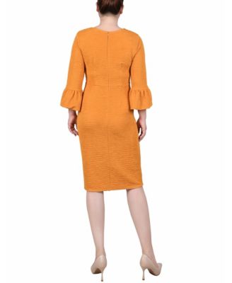 Women's 3/4 Length Imitation Pearl Detail Dress