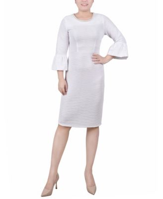 Women's 3/4 Length Imitation Pearl Detail Dress