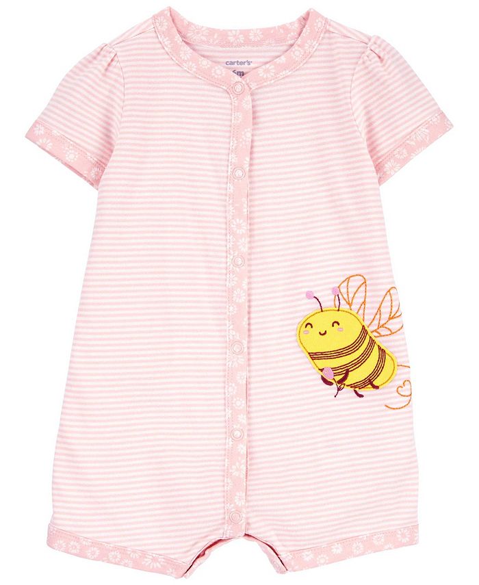 Carter's Baby Girls Bee Snap Up Romper Macy's