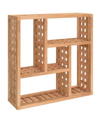 Wall Shelf 19.3"x5.9"x19.3" Solid Wood Walnut