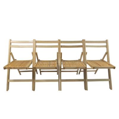 Folding Wooden Event Chair, Set of 4