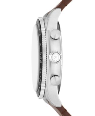 Men's Sport Tourer Chronograph Brown LiteHideLeather Watch 42mm