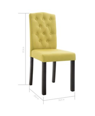 Dining Chairs 4 pcs Green Fabric