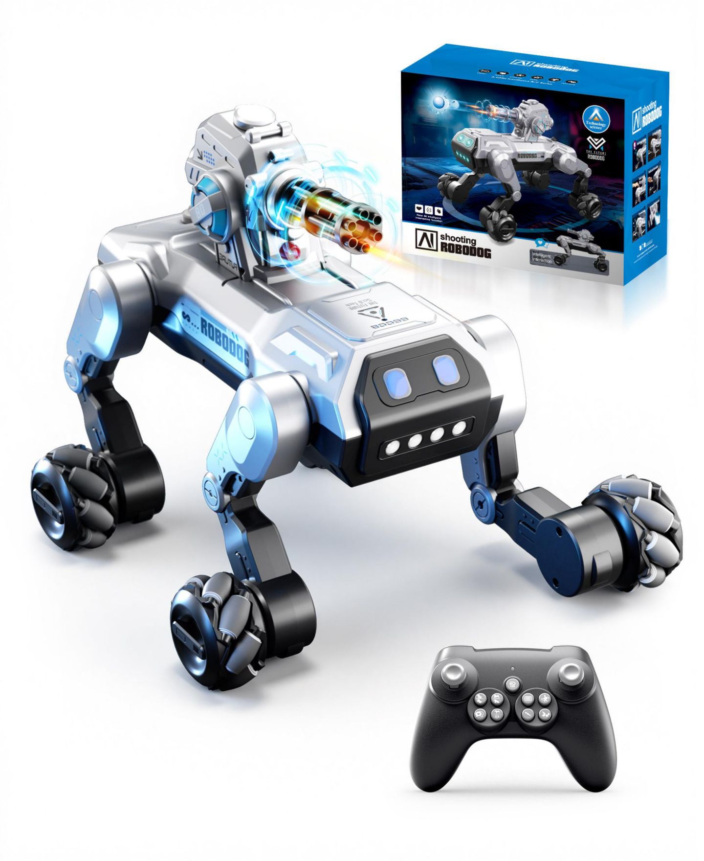 Детская игрушка SUGIFT Intelligent RC Robot Dog Toy with Voice Control LED Lights and Touch Sensors — фото 1