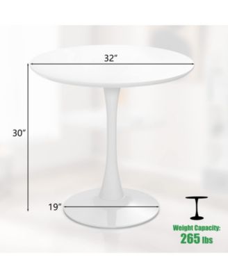 32 Inch Round Outdoor Patio Dining Table with MDF Top