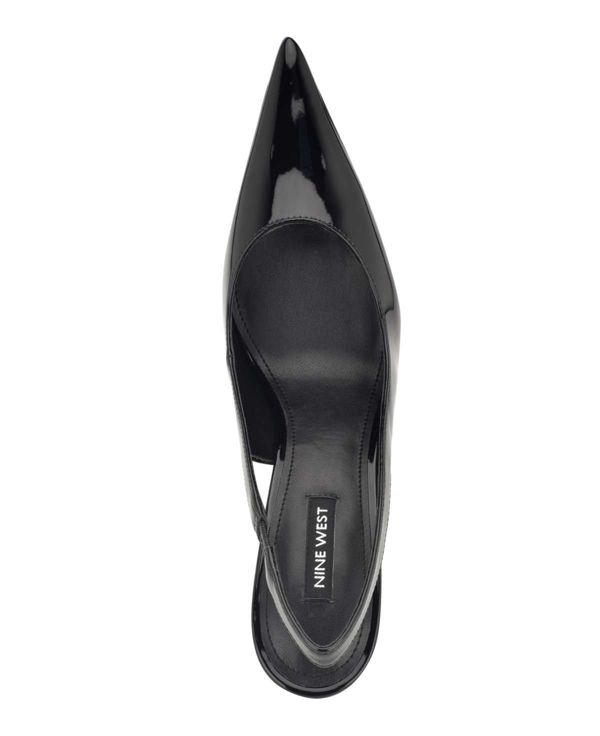 Nine West Women's Denaye Pointy Toe Stiletto Dress Pumps - Black Patent- Faux Patent Leather