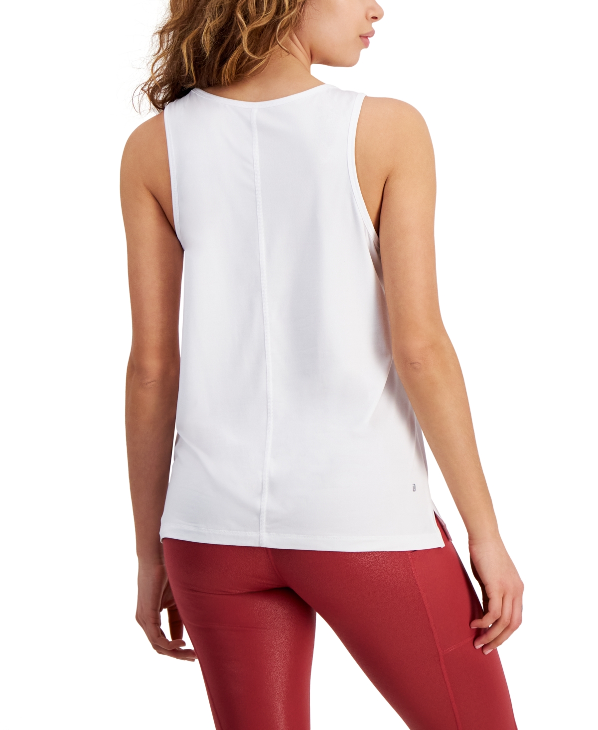 Shop Id Ideology Women's Performance Racerback Muscle Tank Top, Created For Macy's In Bright White