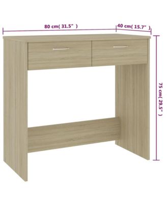 Desk Sonoma Oak 31.5"x15.7"x29.5" Engineered Wood