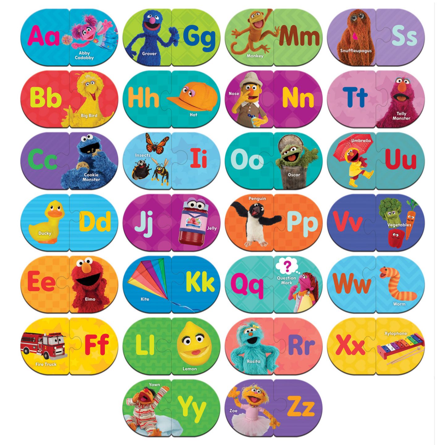 Детский пазл MasterPieces Puzzles Sesame Street Alphabet Matching 52-Piece Puzzle, Ages 3+ — фото 2