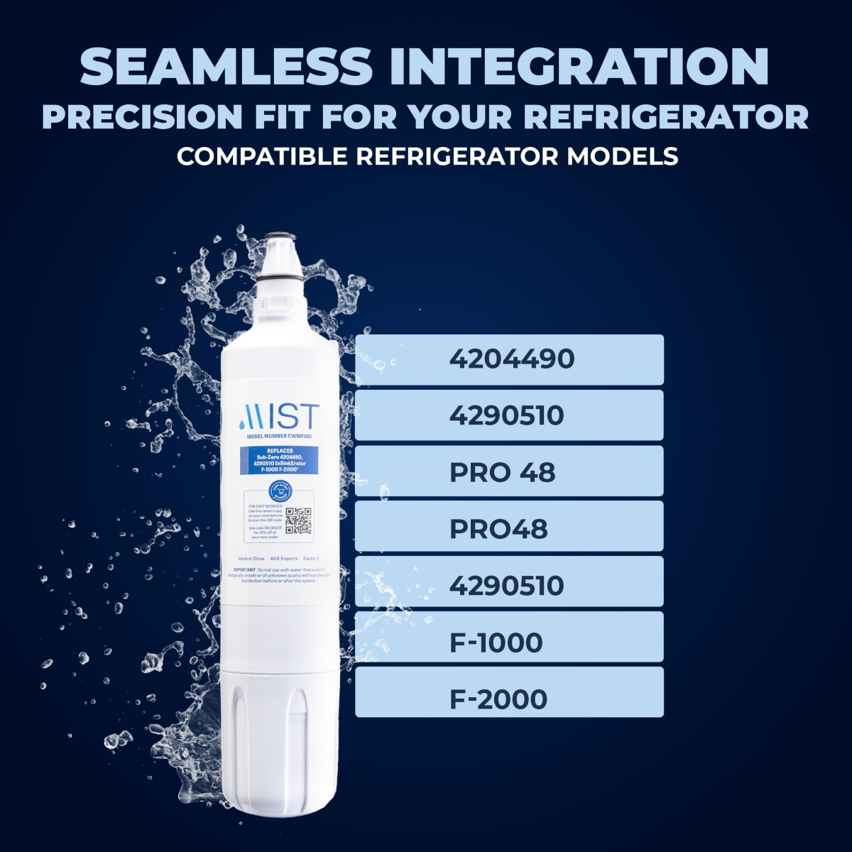 Mist Replacement Compatible with Sub-Zero Refrigerator Filter, 1 Pack