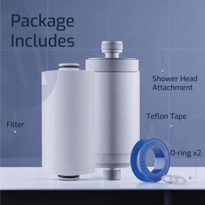 Water Softening Aluminum Shower Filter, 8-Stage Filtration System &amp;#x2013; Shower Filter