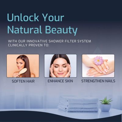 Water Softening Aluminum Shower Filter, 8-Stage Filtration System &amp;#x2013; Shower Filter