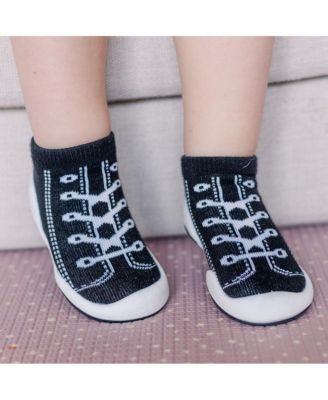 Infant Girl Boy Breathable Washable Non-Slip Sock Shoes Sneakers - Black