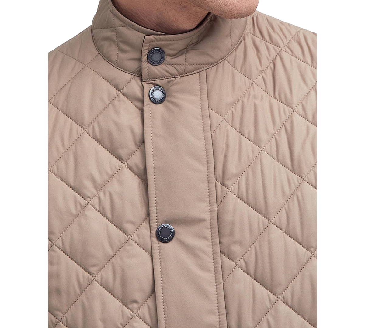 Shop Barbour Men's Lowerdale Quilted Jacket In Timberwolf,dress
