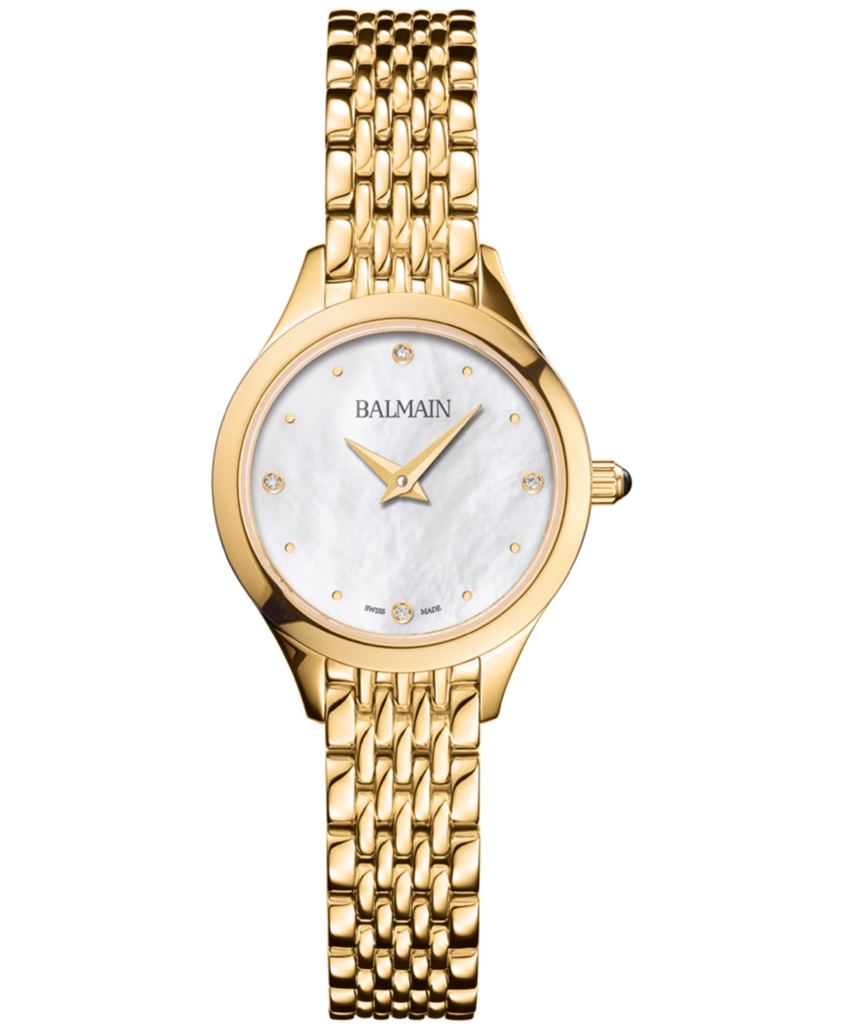 Women's Swiss Balmain de Balmain Diamond Accent Gold Pvd Stainless Steel Bracelet Watch 25mm - Yellow