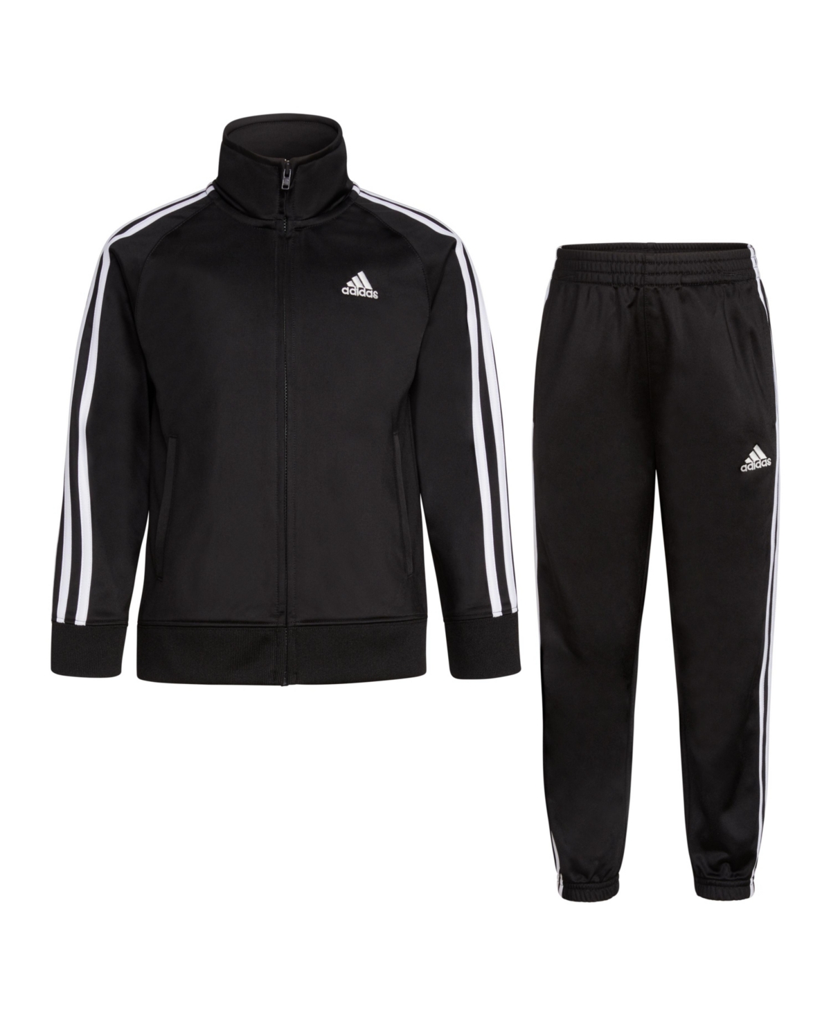 Adidas Originals Kids' Toddler Boys Tricot Jacket And Jogger Pants, 2-piece Set In Black