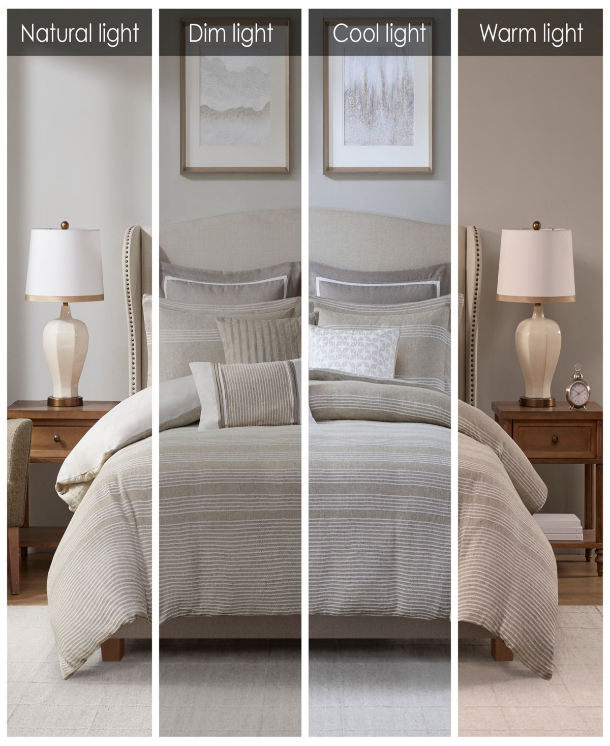 Madison Park Signature Carmel Oversized Jacquard 8-Pc. Comforter Set, - Beige