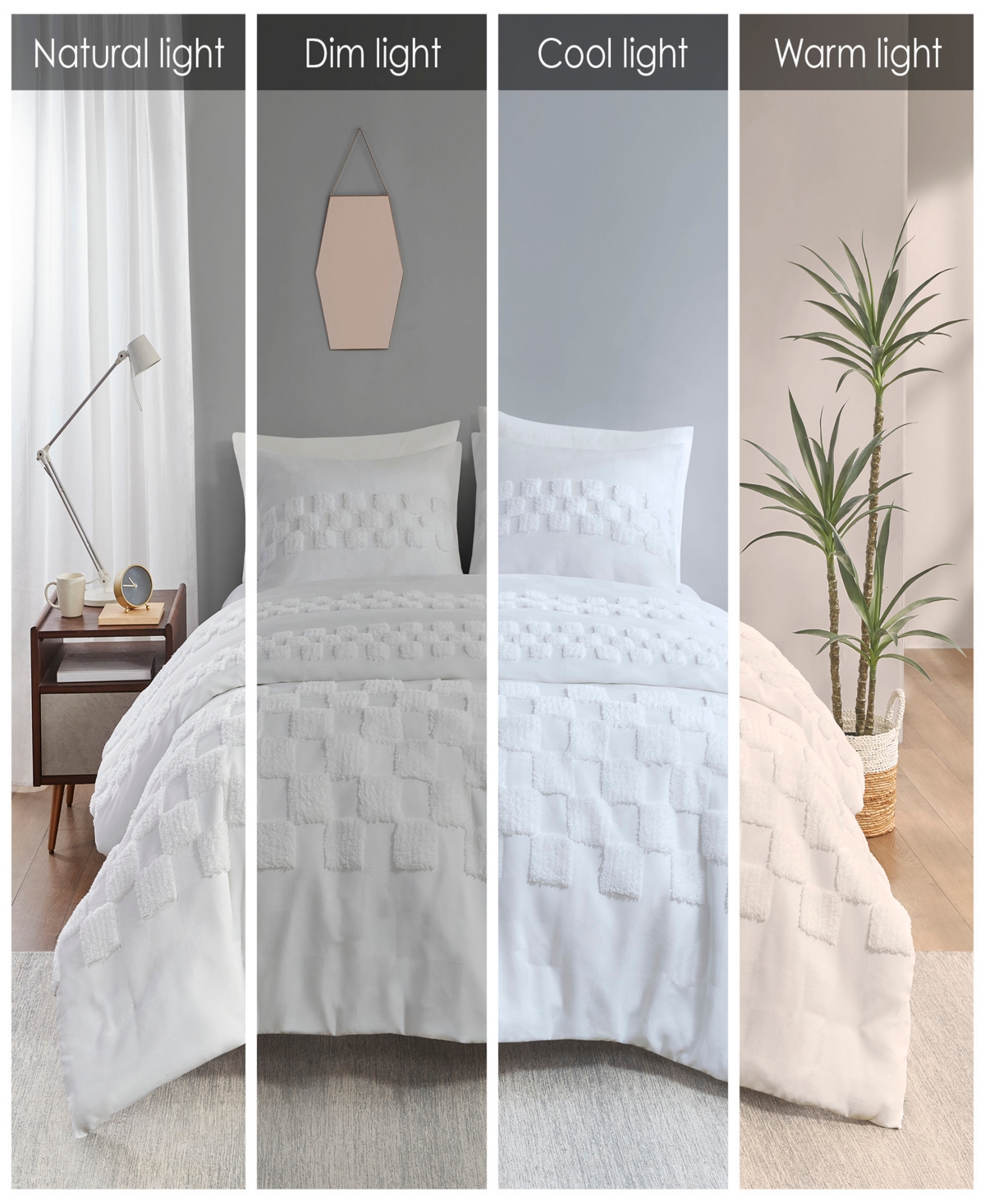 Closeout! Urban Habitat Bennett Chenille 3 Pc Duvet Cover Set, - Off-white