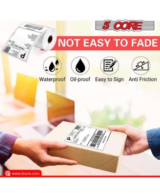 Shipping Label Printer 4 Pack 4 x 6 Inch Direct Thermal Labels for Organizing Commercial Use Label Printer Stickers -DTL 4PK