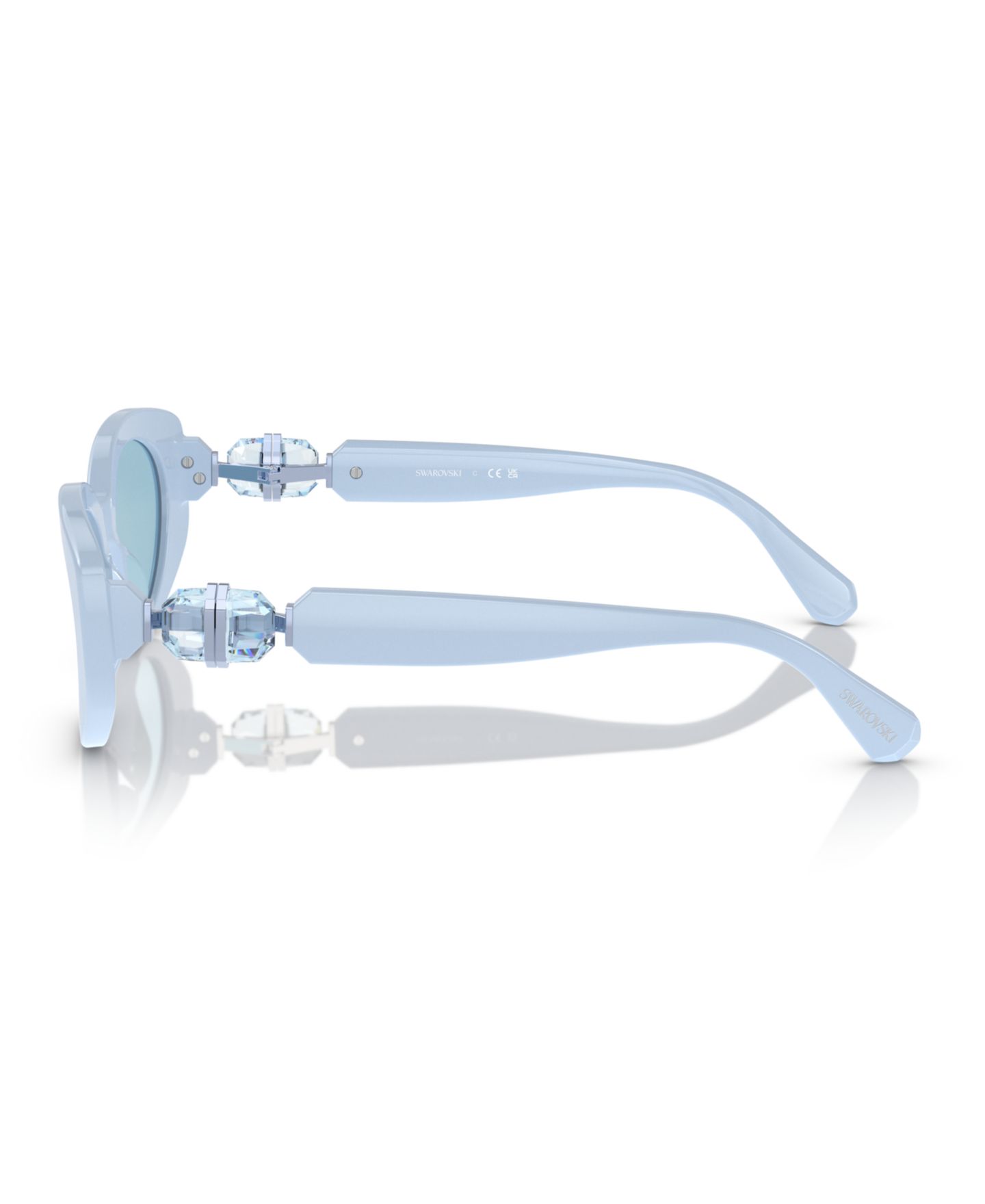 Женские солнцезащитные очки Swarovski Sunglasses, Mirror SK6002, цвет: Светлый синий — фото 2