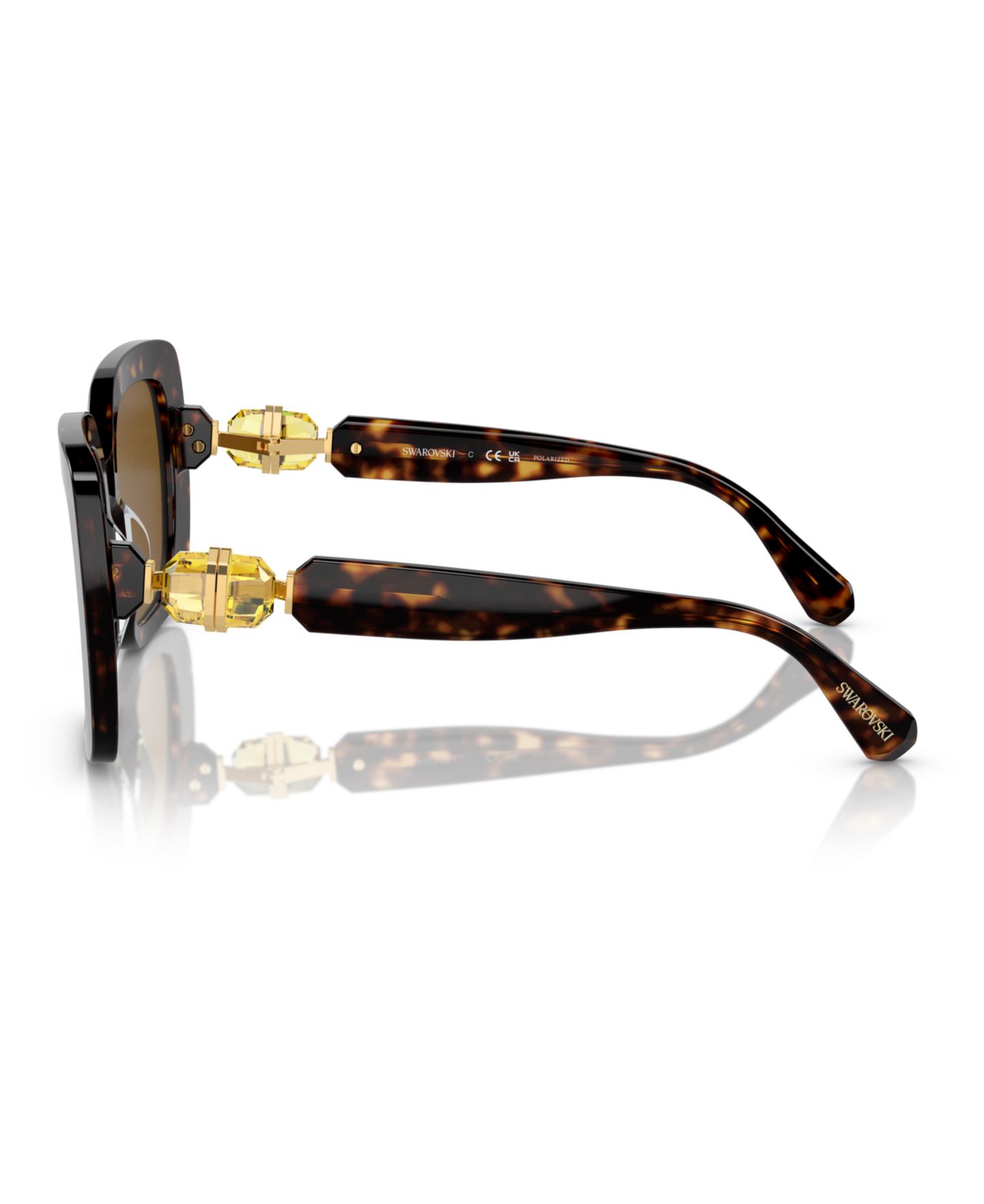 Женские солнцезащитные очки Swarovski Polarized, SK6001, цвет: Гавана — фото 3
