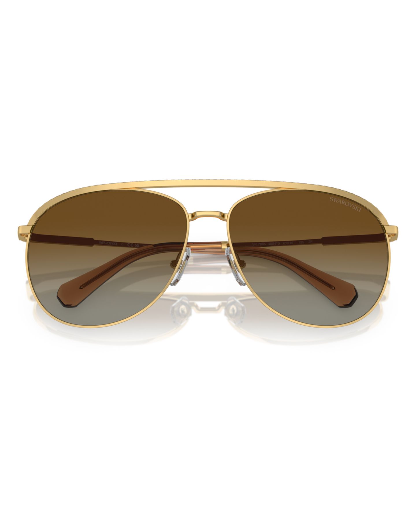 Женские солнцезащитные очки Swarovski Polarized Sunglasses, Gradient SK7005, цвет: Золотой — фото 5