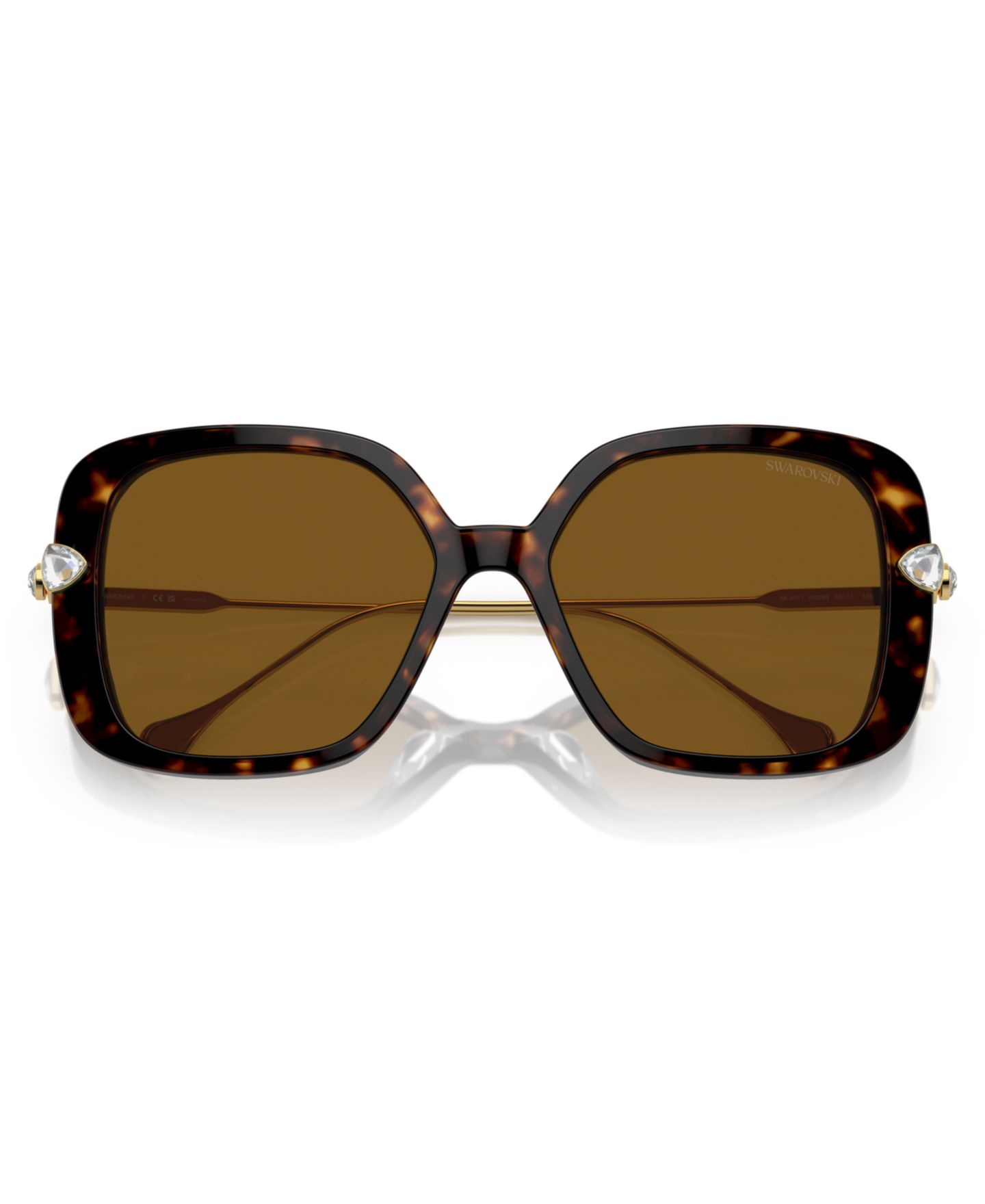 Женские солнцезащитные очки Swarovski Polarized Sunglasses, SK6011, цвет: Гавана — фото 5