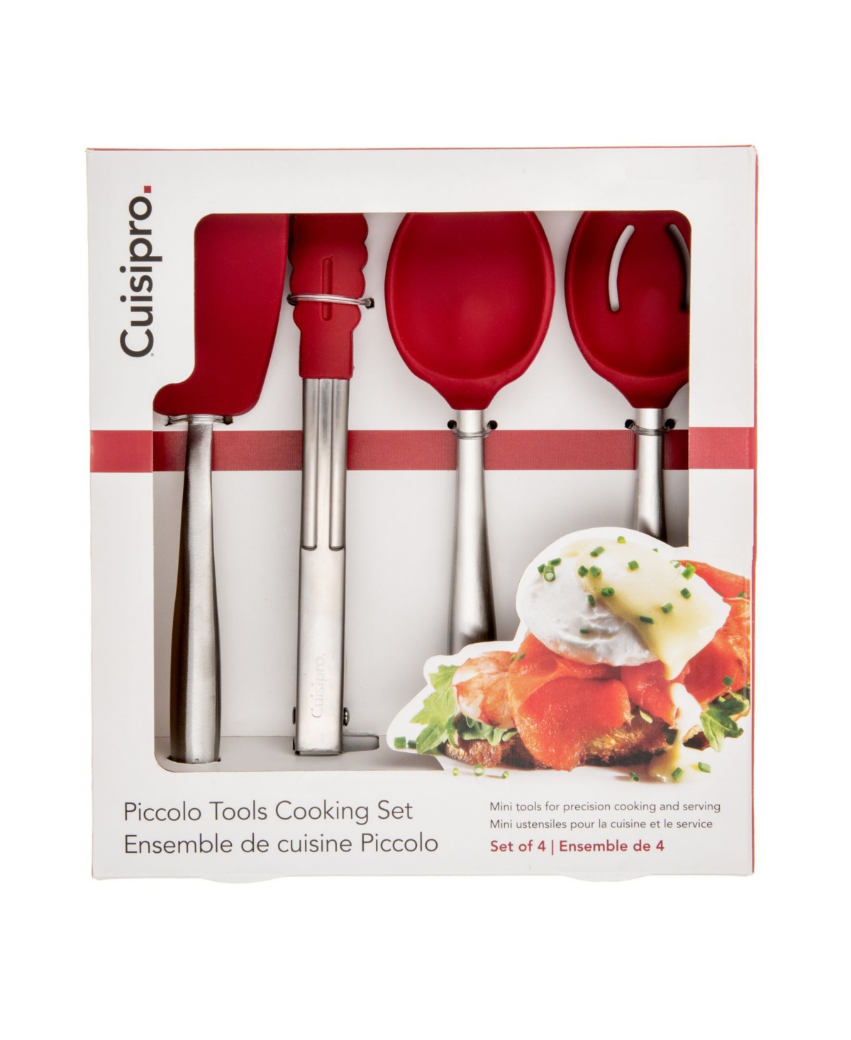 Cuisipro 4 Pc Piccolo Tools Cooking Set In Red