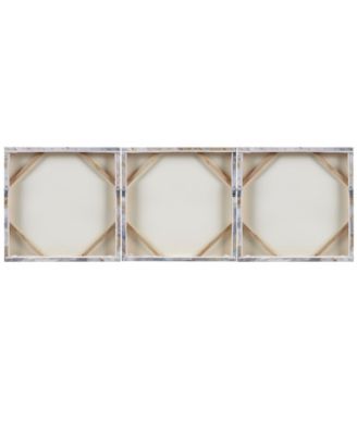 Madison Park Shimmering Symphony Glitter and Gold-Tone Foil Abstract Triptych 3-Pc Canvas Wall Art Set