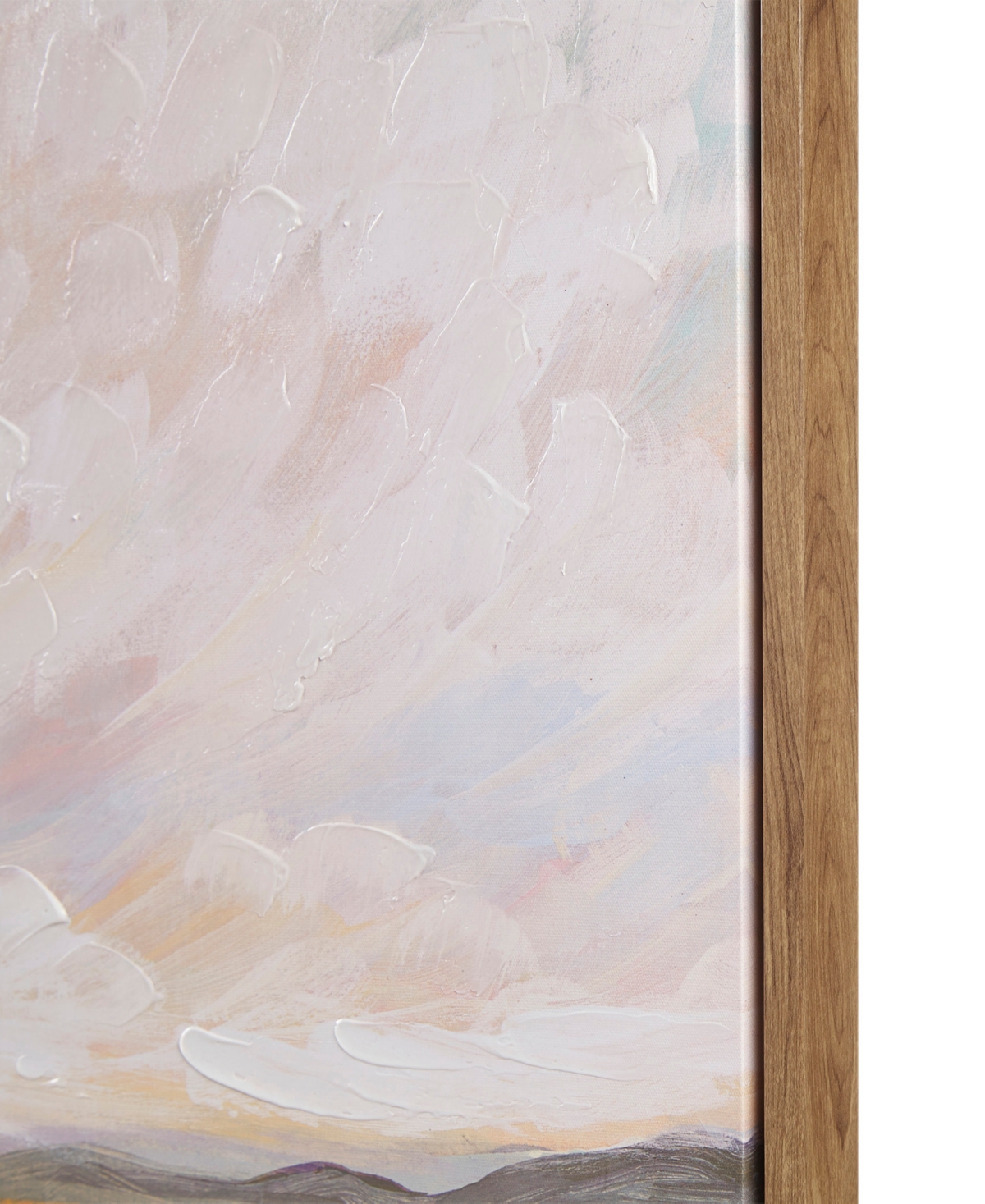 Madison Park Peaceful River Hand Embellished Framed Canvas Abstract Landscape Wall Art In Medium Gre