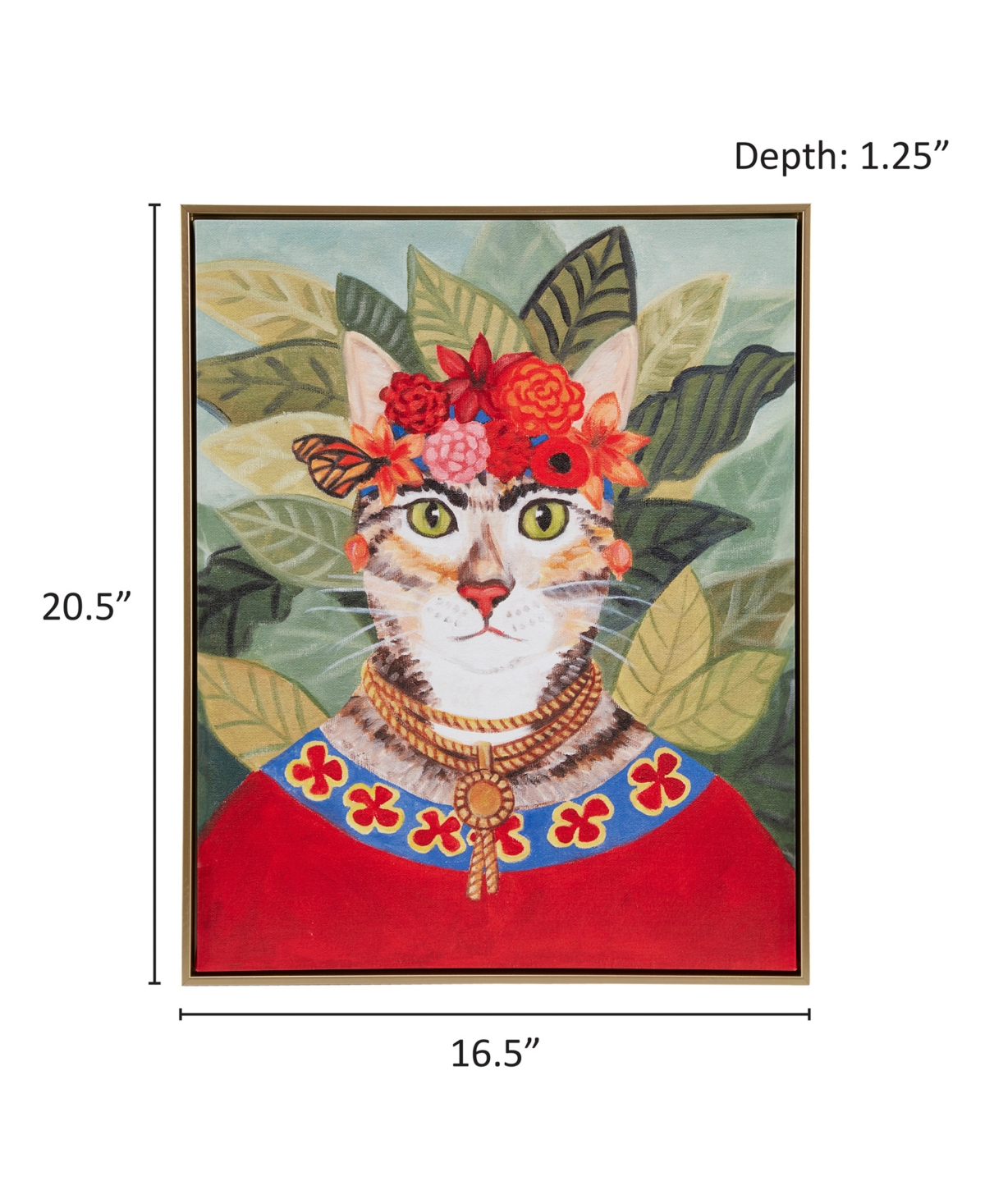 Shop Madison Park Pet Portrait Bohemian Cat In Forest Framed Canvas Wall Art In Open Misce