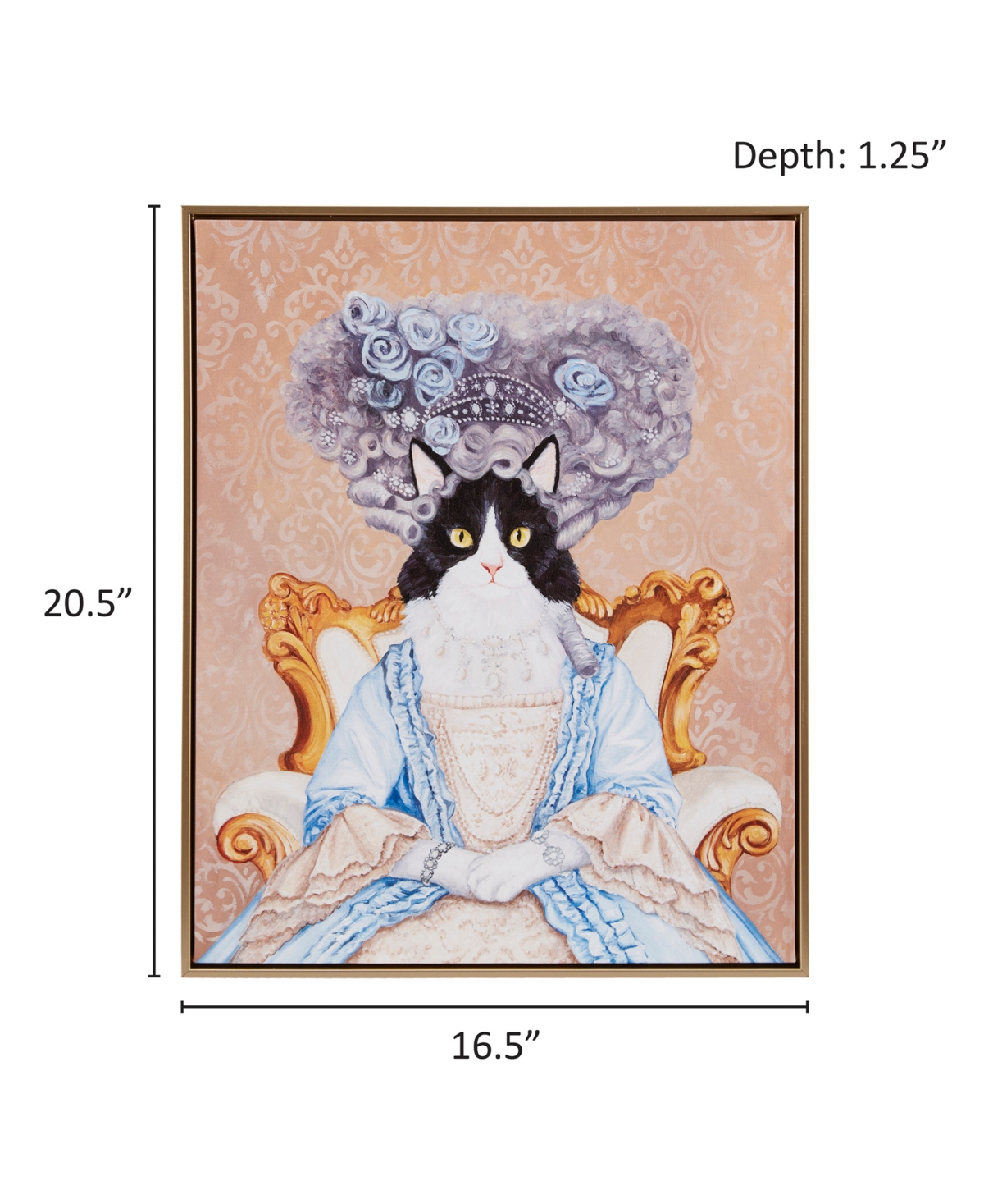 Madison Park Pet Portrait Bridger Kitty Framed Canvas Wall Art In Open Misce