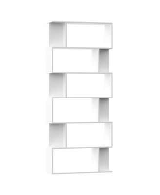 Book Cabinet/Room Divider White 31.5"x9.4"x75.6" Engineered Wood