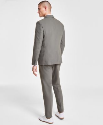 Shop Inc International Concepts Mens Slim Fit Blazer Dress Shirt Slim Pants Created For Macys In Olive Twist