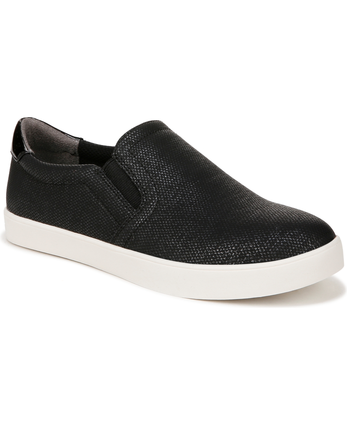 Shop Dr. Scholl's Women's Madison Slip-on Sneakers In Black Faux Leather