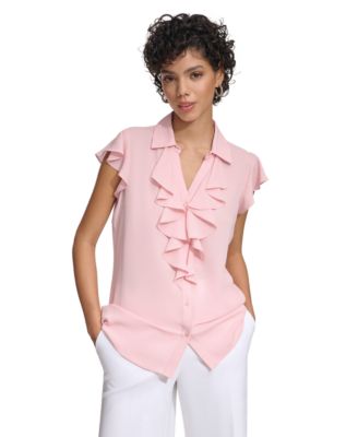 Calvin klein ruffle blouse on sale