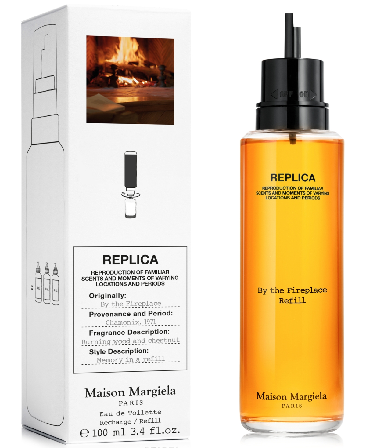 Maison Margiela Replica By The Fireplace Eau de Toilette Refill, 3.4 oz