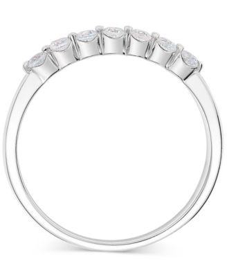 Diamond Seven Stone Band (1/4 ct. t.w.) in 14k White Gold
