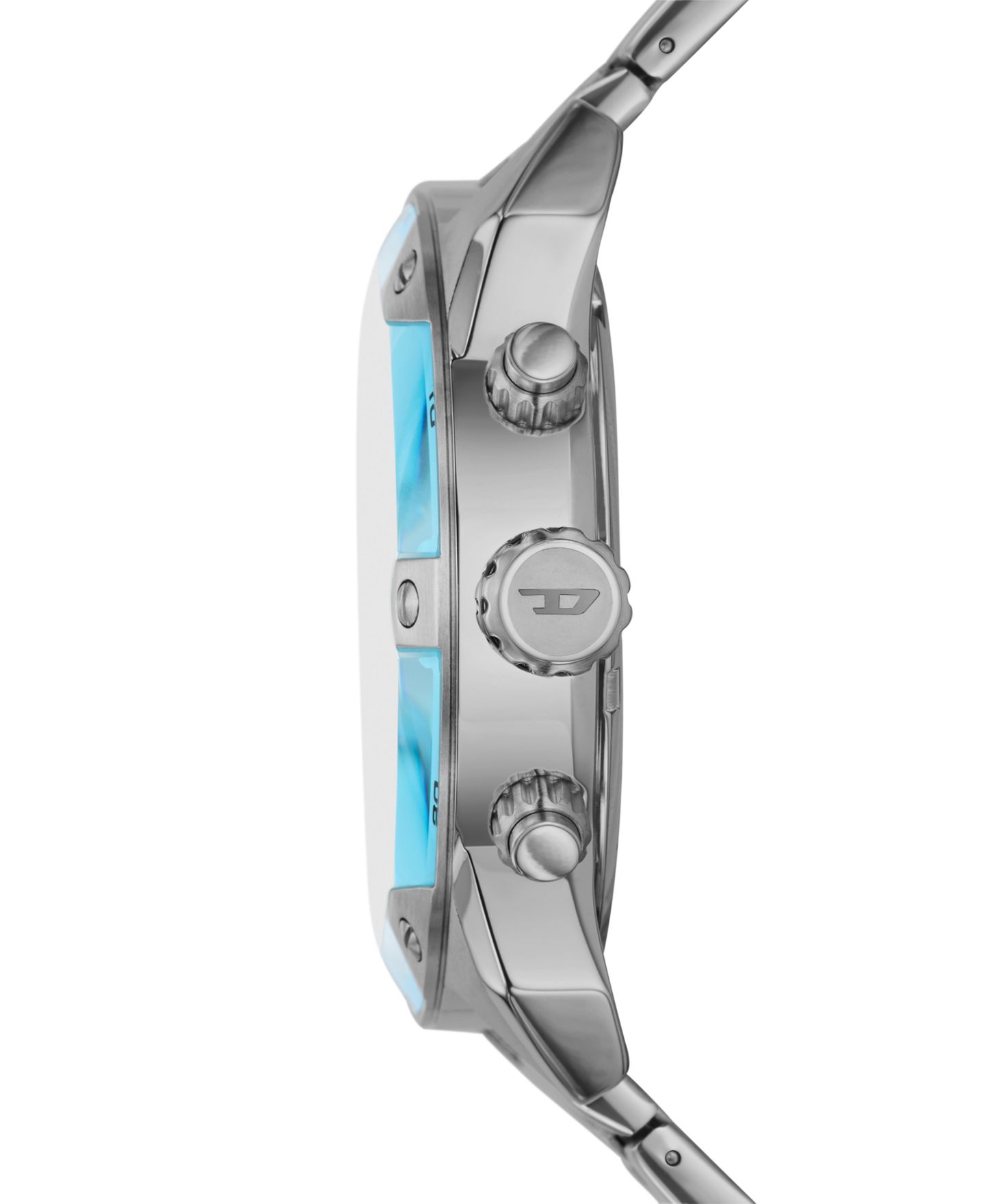 Мужские часы Diesel Spiked Chronograph Silver-Tone Stainless Steel Watch 49mm — фото 2