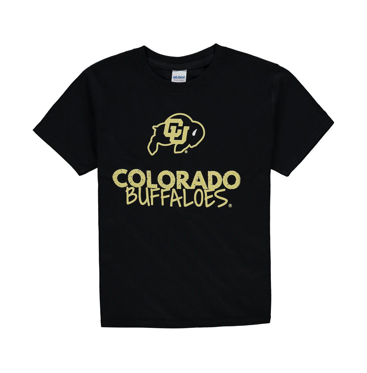 Футболка Two Feet Ahead Black Colorado Buffaloes Crew Neck для мальчиков — фото 1